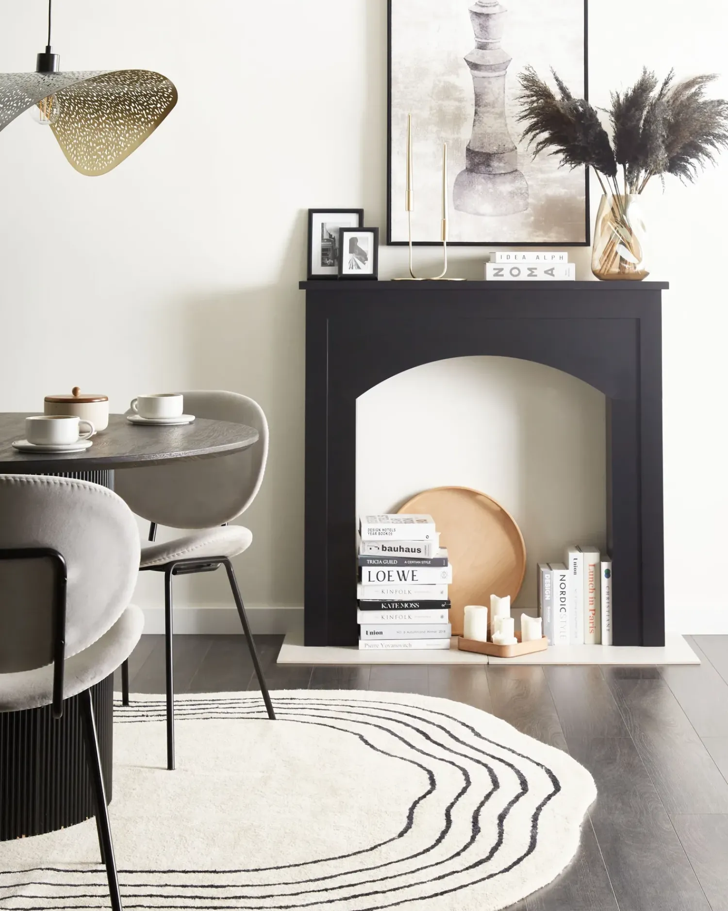 Online Beliani Cornice Caminetto BUSSELTON Nero