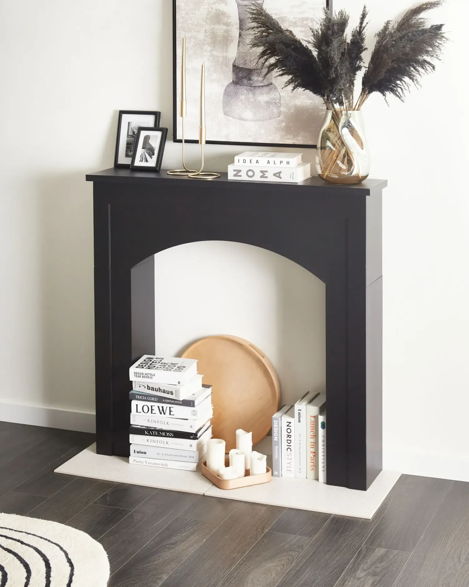 Online Beliani Cornice Caminetto BUSSELTON Nero