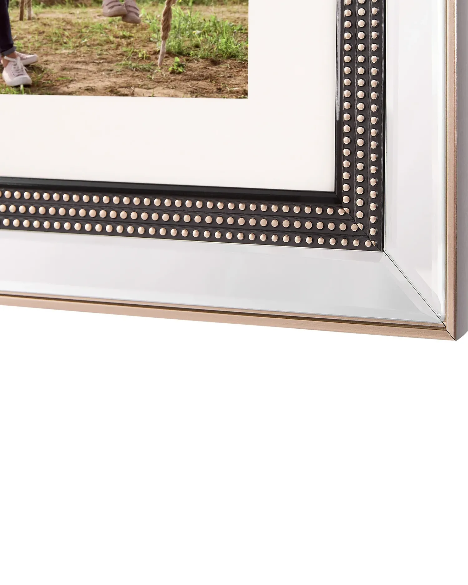 Outlet Beliani Cornice per 3 foto DALABA Argento