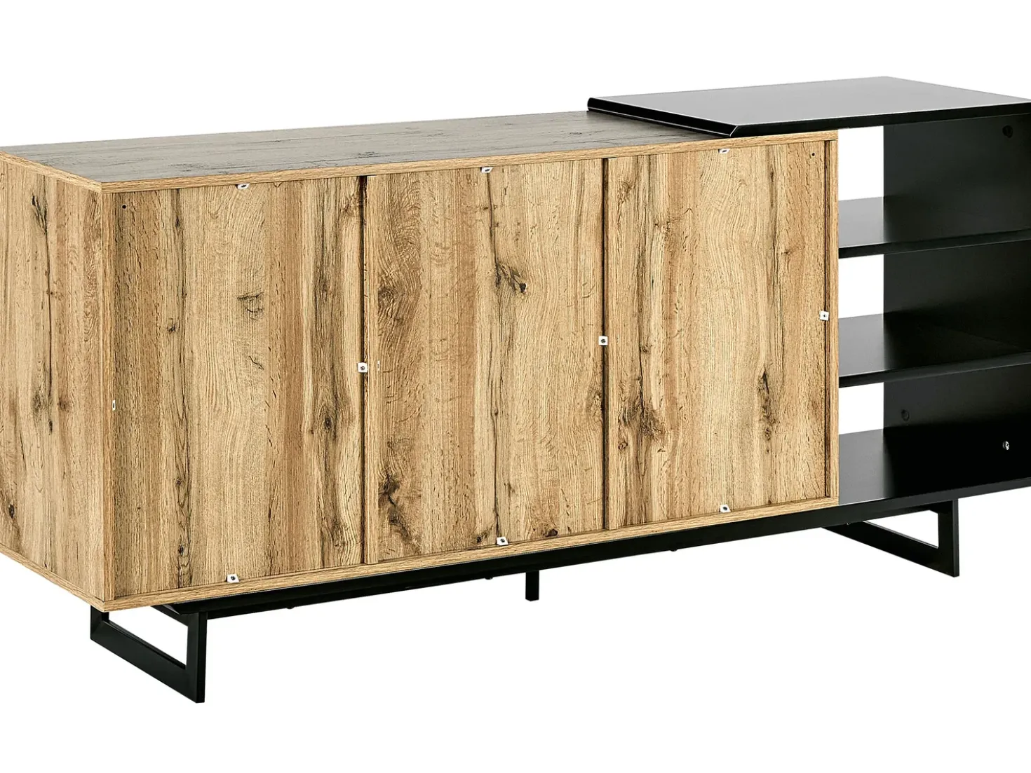 Credenza a 2 ante FIORA Marrone/Nero