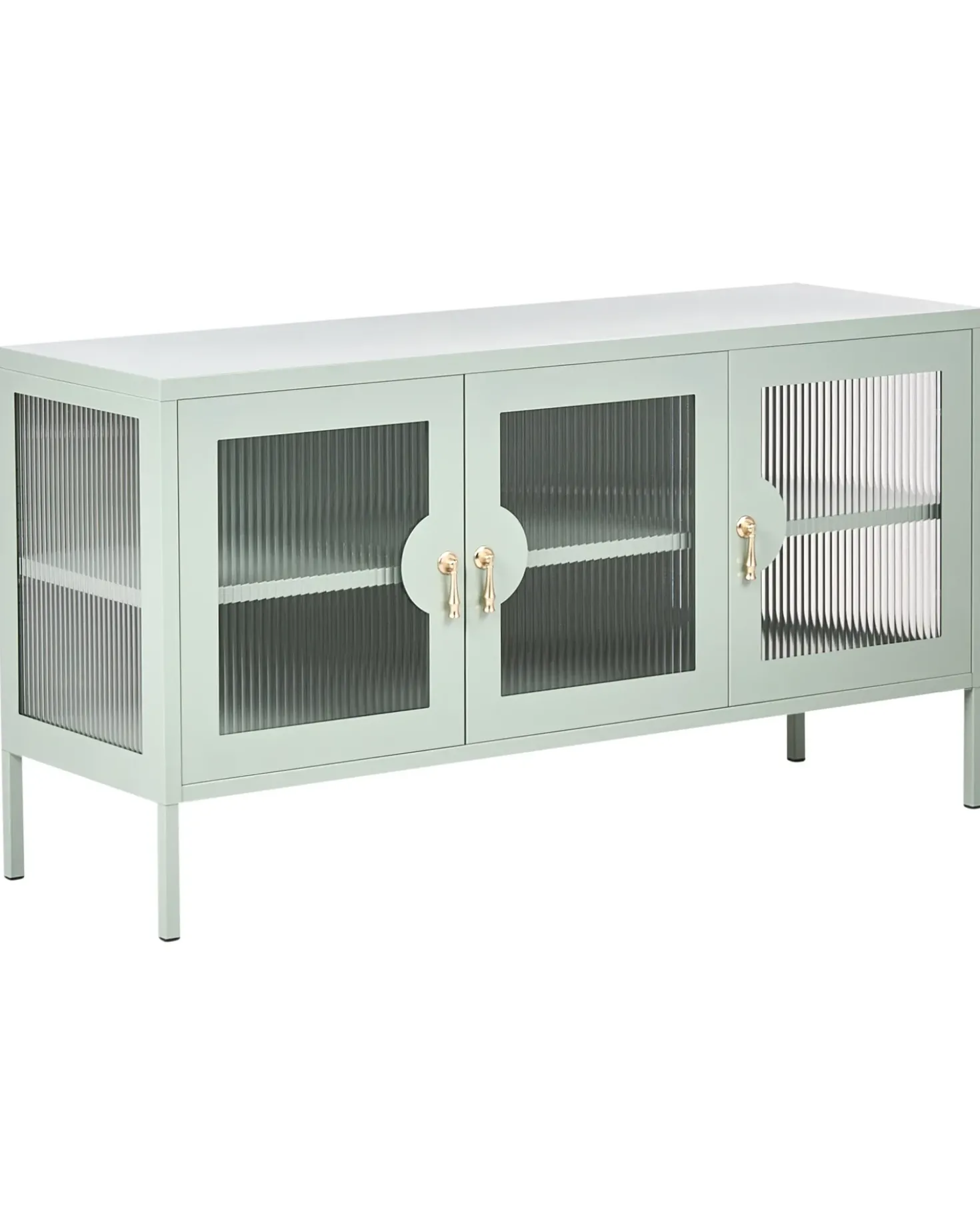Credenza a 3 ante GLEORA Metallo Verde menta