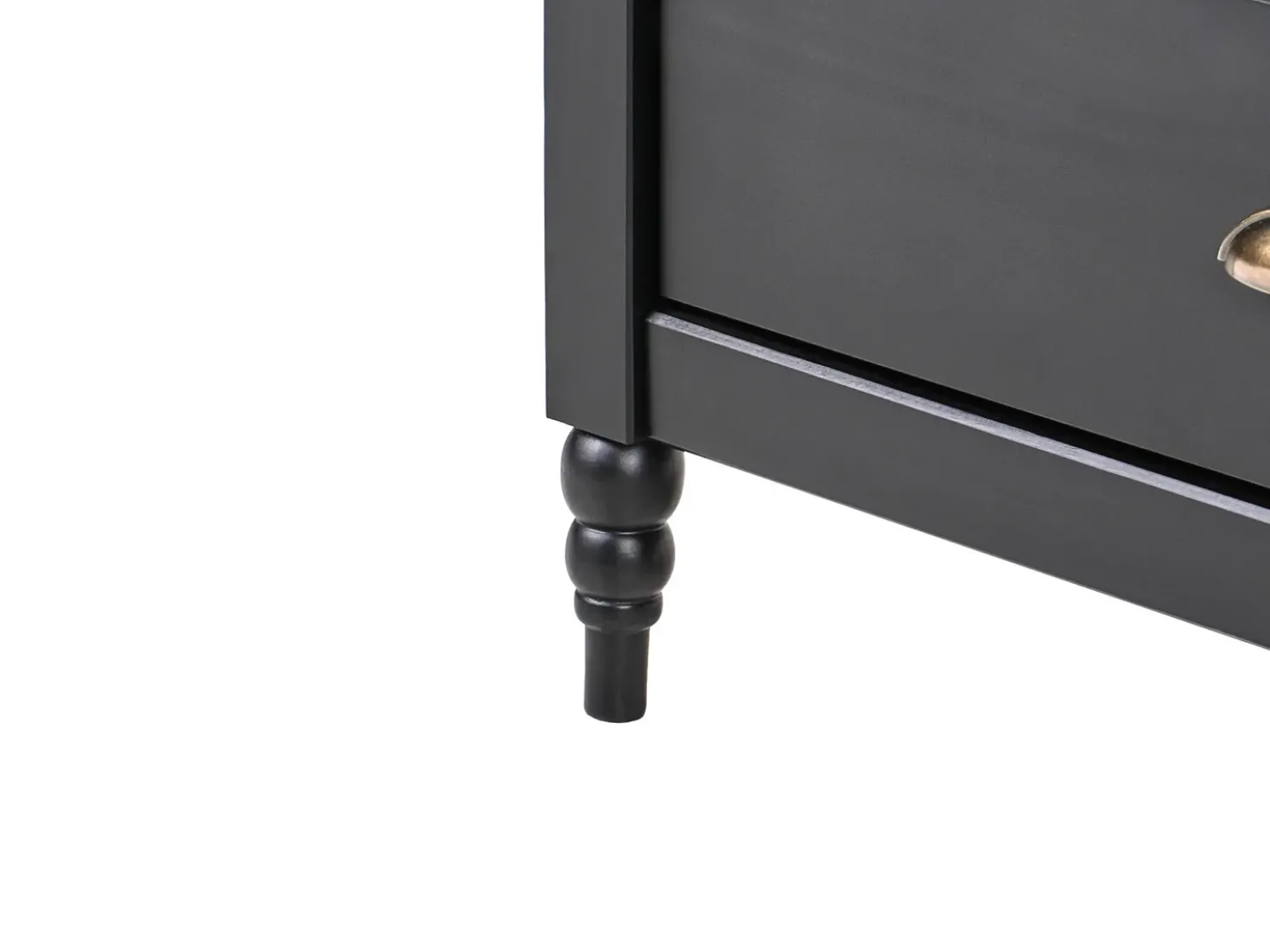 Credenza a 2 ante SHILLINGTON Legno di pino Nero