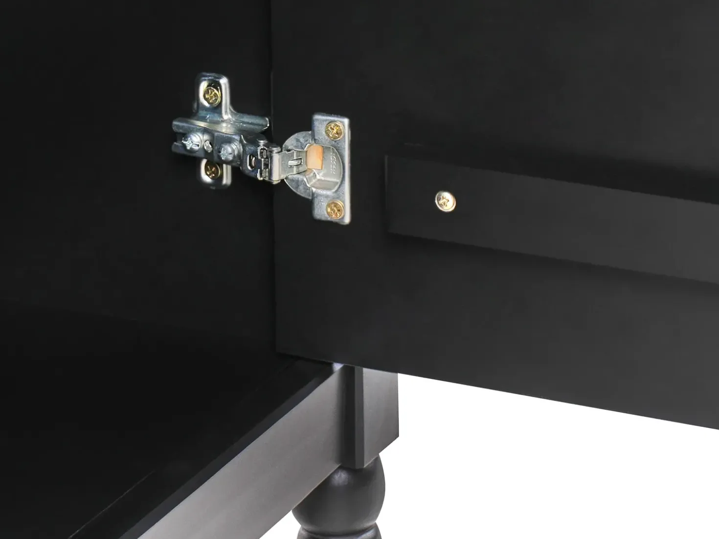 Credenza a 2 ante SHILLINGTON Legno di pino Nero