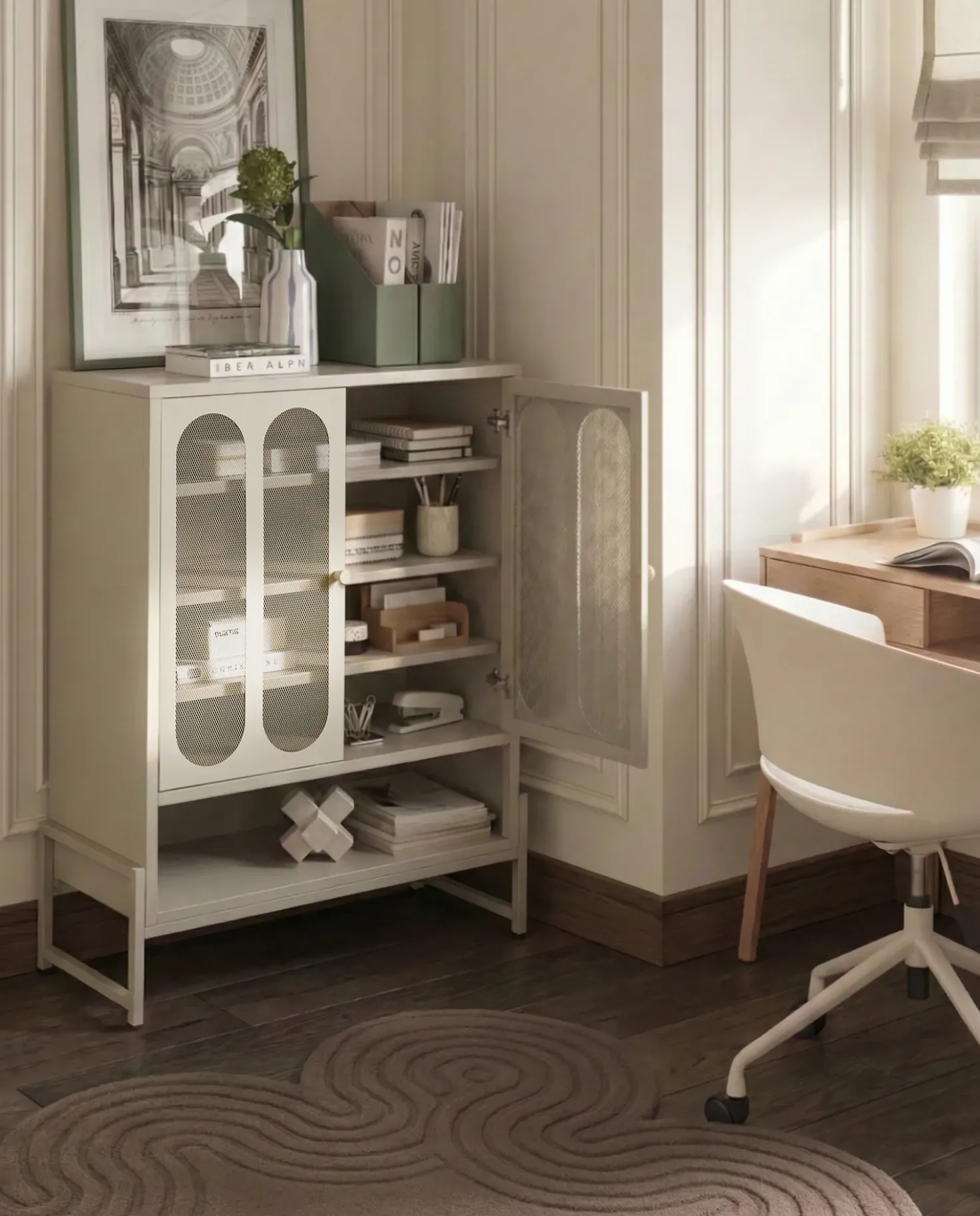 Credenza a 2 ante SOLETTA Metallo Beige