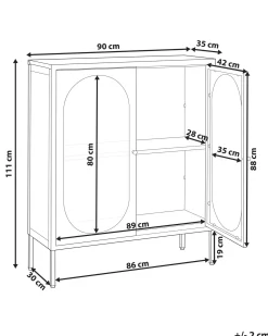 Credenza espositiva in vetro SARRE Metallo 90 cm Verde