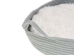 Beliani Cuccia per animali DALAMAN Cotone Grigio Bianco Grigio