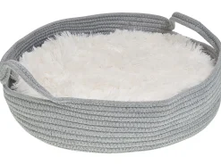 Beliani Cuccia per animali DALAMAN Cotone Grigio Bianco Grigio