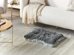Best Beliani Cuccia per animali ERGANI Velluto Grigio