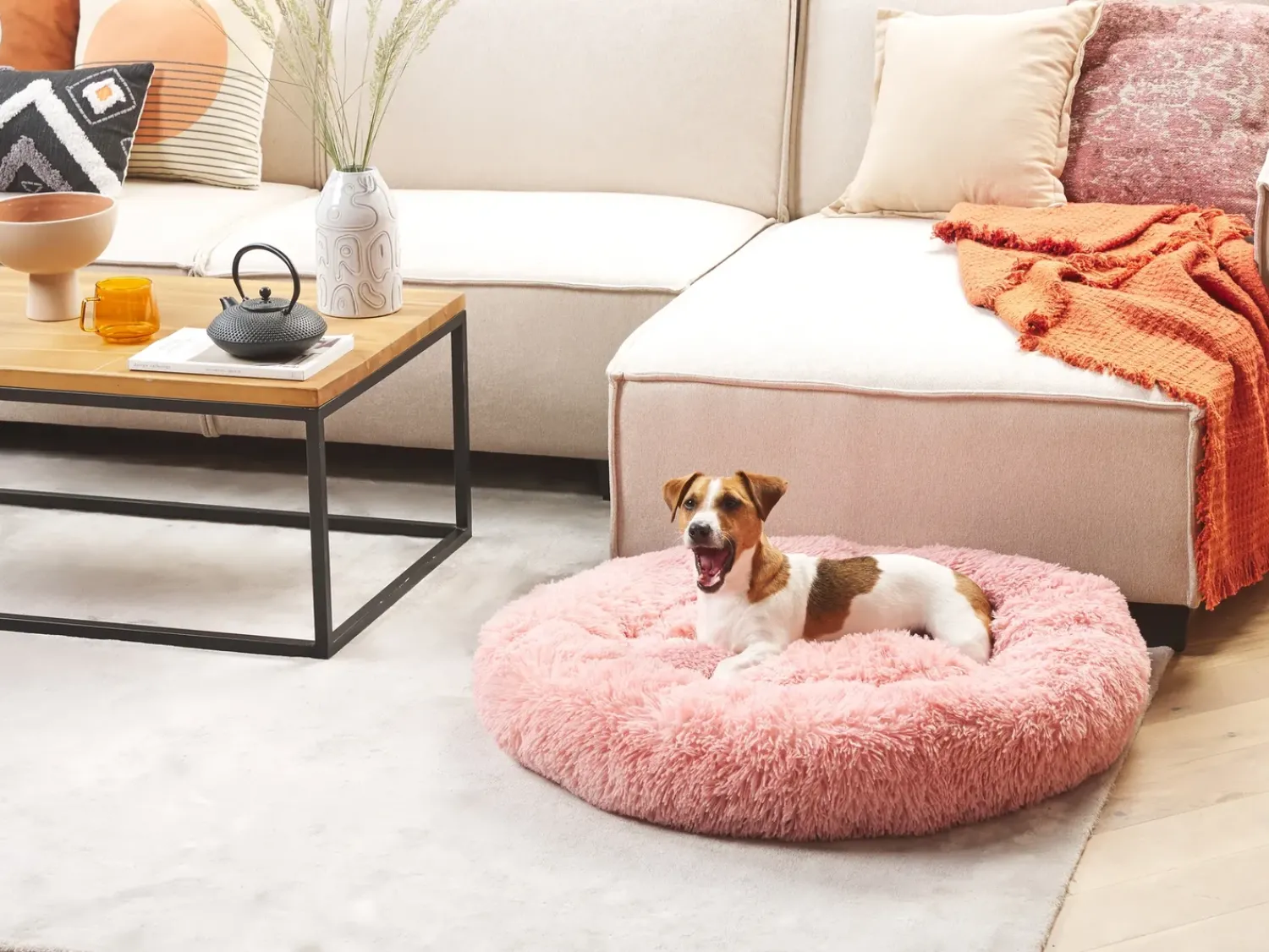 Best Beliani Cuccia per animali KULU Finta pelliccia Rosa