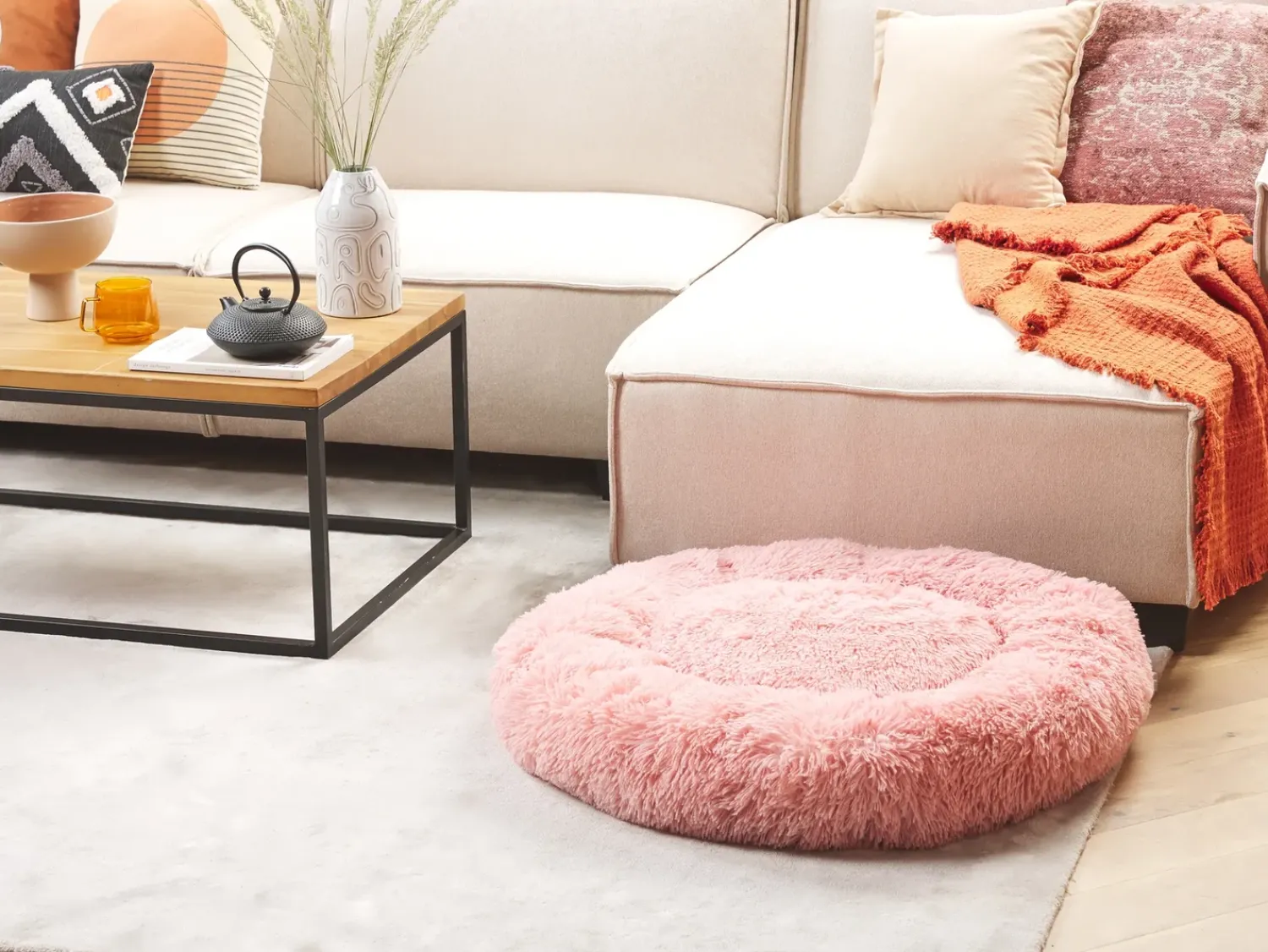 Best Beliani Cuccia per animali KULU Finta pelliccia Rosa