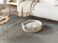 Hot Beliani Cuccia per animali ORTACA Cotone Beige chiaro Bianco Beige