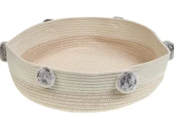 Hot Beliani Cuccia per animali ORTACA Cotone Beige chiaro Bianco Beige