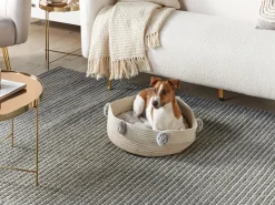 Hot Beliani Cuccia per animali ORTACA Cotone Beige chiaro Bianco Beige