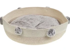 Hot Beliani Cuccia per animali ORTACA Cotone Beige chiaro Bianco Beige