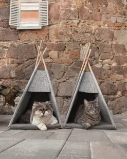 Clearance Beliani Cuccia per animali ULUBEY Feltro chiaro Grigio