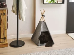 Clearance Beliani Cuccia per animali ULUBEY Feltro chiaro Grigio