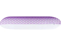 Sale Beliani Cuscino da letto ATHOS Basso Schiuma memory 55 x 35 cm Viola Bianco Viola