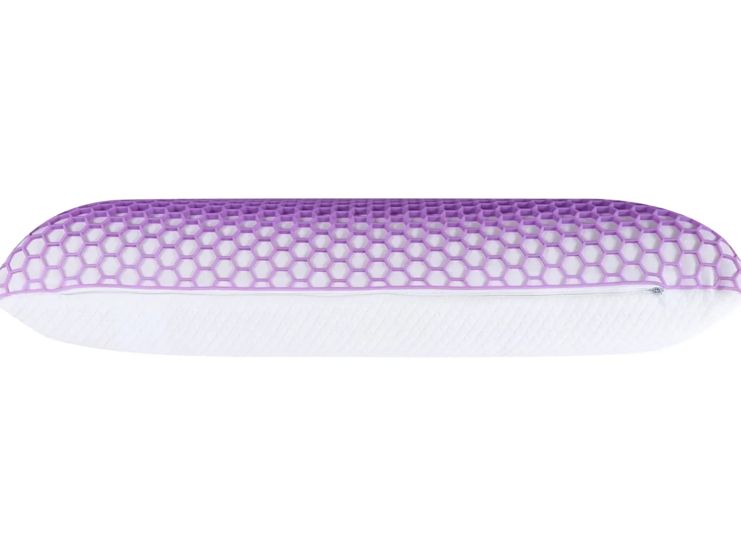 Sale Beliani Cuscino da letto ATHOS Basso Schiuma memory 55 x 35 cm Viola Bianco Viola