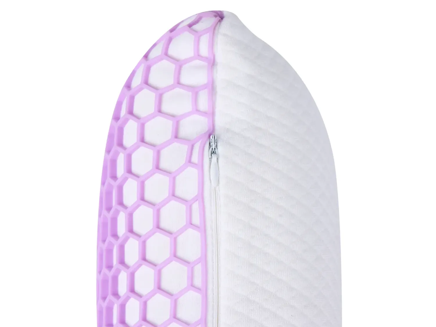Sale Beliani Cuscino da letto ATHOS Basso Schiuma memory 55 x 35 cm Viola Bianco Viola