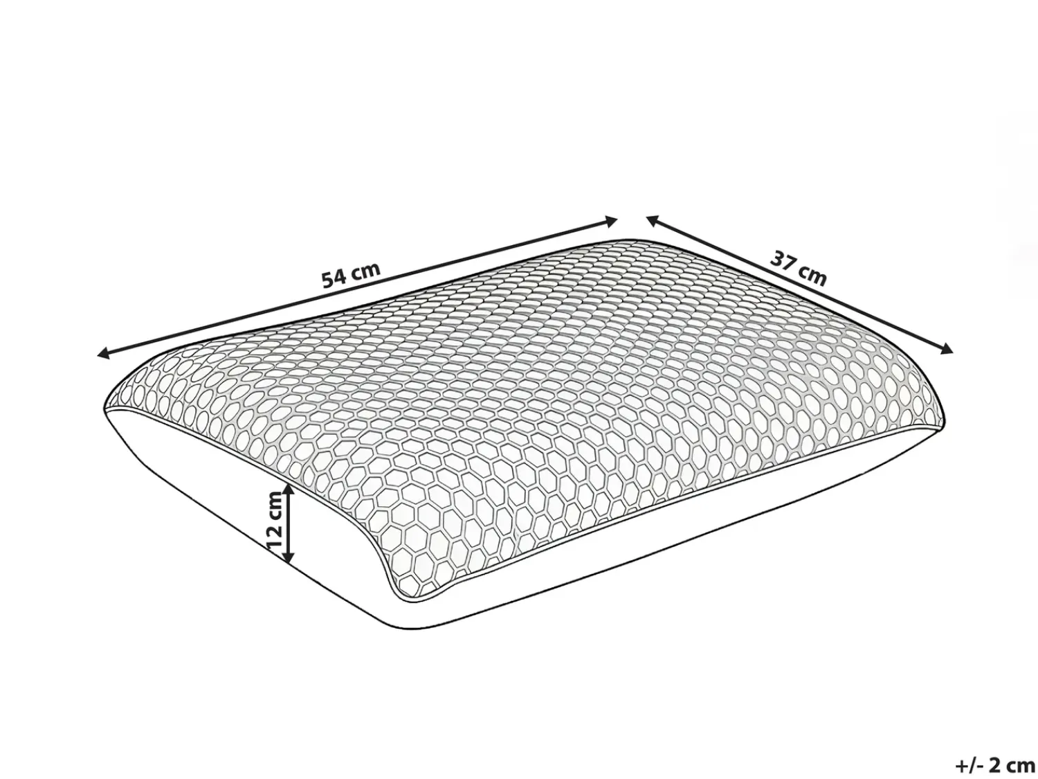 Sale Beliani Cuscino da letto ATHOS Basso Schiuma memory 55 x 35 cm Viola Bianco Viola