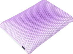 Sale Beliani Cuscino da letto ATHOS Basso Schiuma memory 55 x 35 cm Viola Bianco Viola