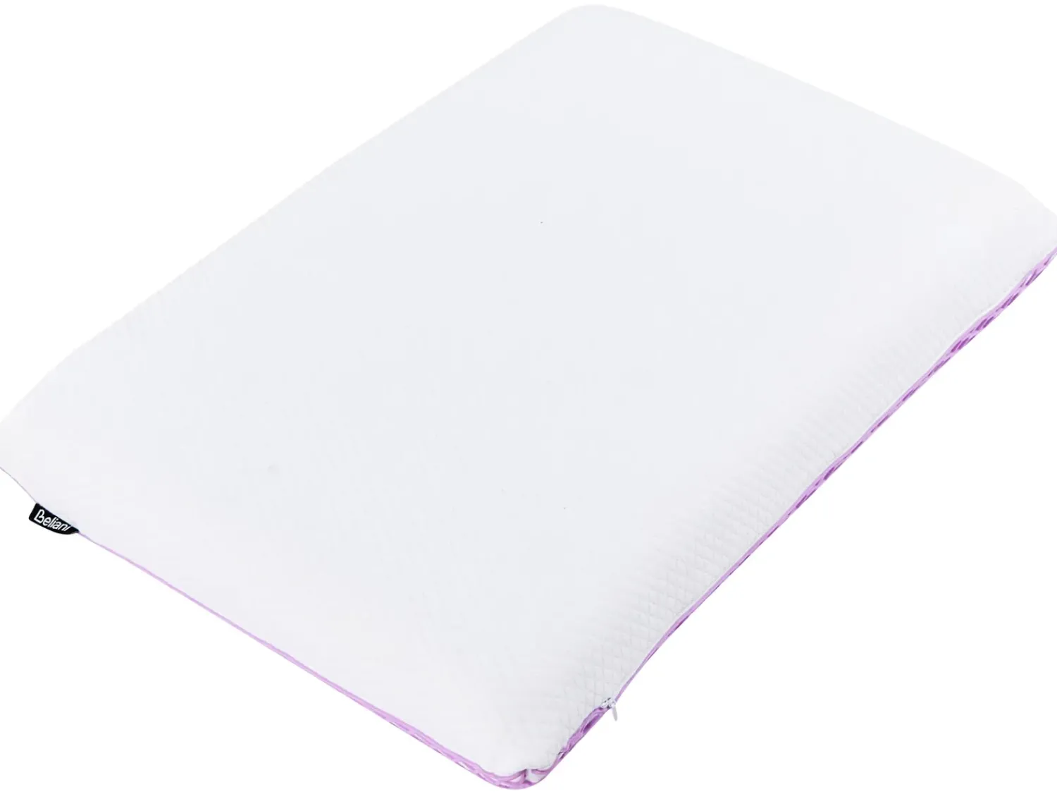 Sale Beliani Cuscino da letto ATHOS Basso Schiuma memory 55 x 35 cm Viola Bianco Viola
