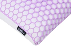 Sale Beliani Cuscino da letto ATHOS Basso Schiuma memory 55 x 35 cm Viola Bianco Viola