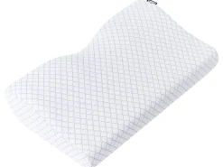Outlet Beliani Cuscino da letto ELGON Basso Schiuma memory 30 x 50 cm Bianco