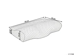 Outlet Beliani Cuscino da letto ELGON Basso Schiuma memory 30 x 50 cm Bianco