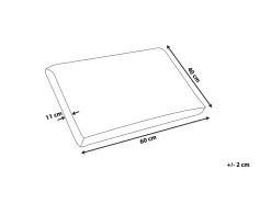 Hot Beliani Cuscino da letto EMIN Alto Schiuma memory 40 x 60 cm Bianco Bianco Blu