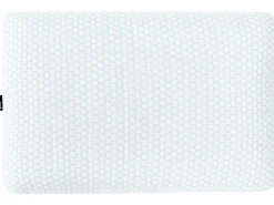 Hot Beliani Cuscino da letto EMIN Alto Schiuma memory 40 x 60 cm Bianco Bianco Blu