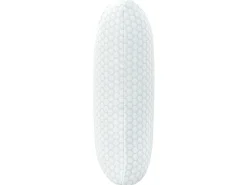 Hot Beliani Cuscino da letto EMIN Alto Schiuma memory 40 x 60 cm Bianco Bianco Blu