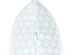 Hot Beliani Cuscino da letto EMIN Alto Schiuma memory 40 x 60 cm Bianco Bianco Blu