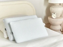 Discount Beliani Cuscino da letto MUIR Basso Schiuma memory 55 x 35 cm Bianco