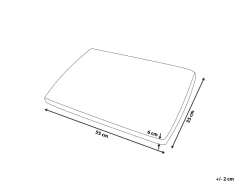 Discount Beliani Cuscino da letto MUIR Basso Schiuma memory 55 x 35 cm Bianco