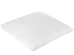 Hot Beliani Cuscino da letto VIHREN Basso Piuma e piumino d'anatra Bianco