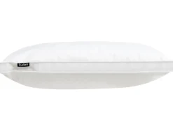 Hot Beliani Cuscino da letto VIHREN Basso Piuma e piumino d'anatra Bianco