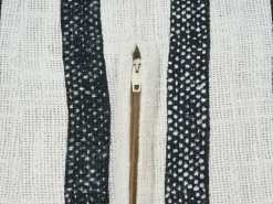 Discount Beliani Cuscino da pavimento ASHTI Cotone Nero/Bianco Bianco Nero