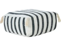 Discount Beliani Cuscino da pavimento ASHTI Cotone Nero/Bianco Bianco Nero