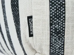 Discount Beliani Cuscino da pavimento ASHTI Cotone Nero/Bianco Bianco Nero