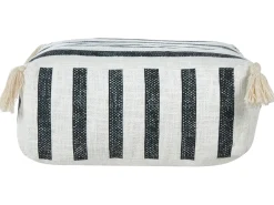 Discount Beliani Cuscino da pavimento ASHTI Cotone Nero/Bianco Bianco Nero