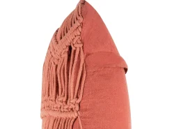 Clearance Beliani Cuscino decorativo AKKOY Cotone 45 x 45 cm Trama geometrica Arancione