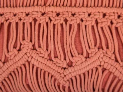 Clearance Beliani Cuscino decorativo AKKOY Cotone 45 x 45 cm Trama geometrica Arancione