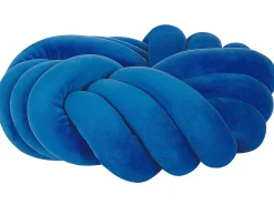 Discount Beliani Cuscino decorativo AKOLA Velluto 30 x 30 cm Tinta unita Blu