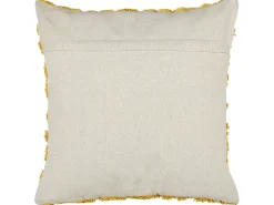 Best Beliani Cuscino decorativo ALCEA Cotone 45 x 45 cm Giallo Trama geometrica Beige Giallo