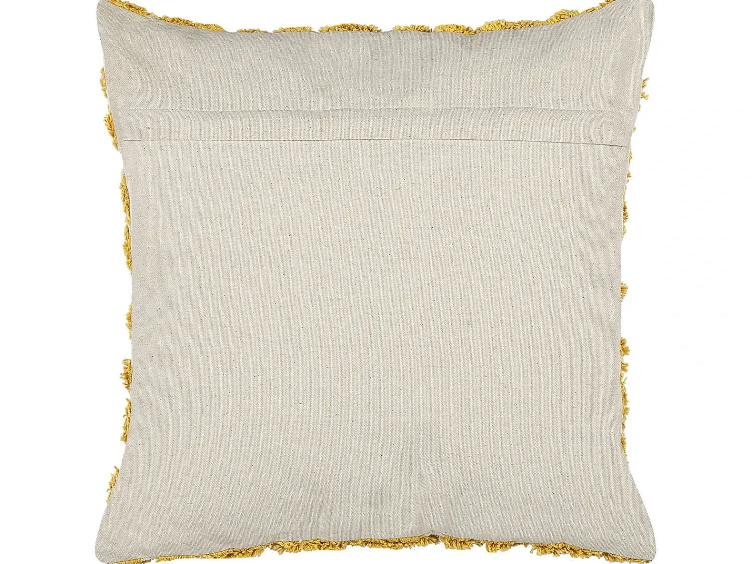 Best Beliani Cuscino decorativo ALCEA Cotone 45 x 45 cm Giallo Trama geometrica Beige Giallo