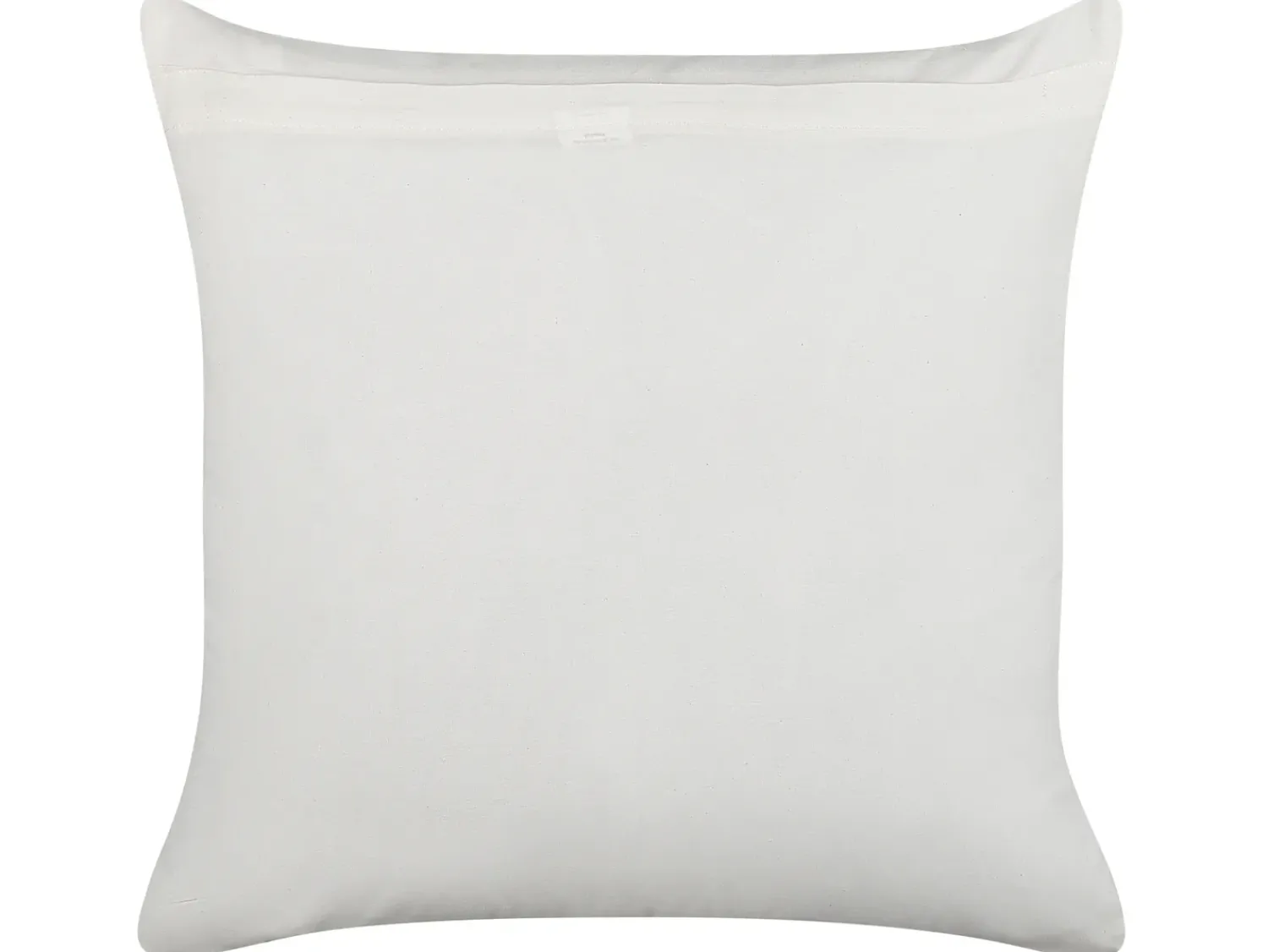 New Beliani Cuscino decorativo AMARA Cotone 45 x 45 cm Giallo Trama floreale Bianco Giallo Marrone