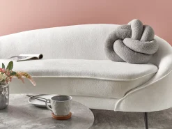 Sale Beliani Cuscino decorativo ANGELONIA Bouclé 45 x 45 cm Tinta unita Grigio