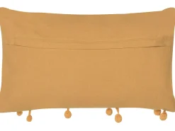 Beliani Cuscino decorativo AYROOR 30 x 50 cm Senape Trama geometrica Giallo