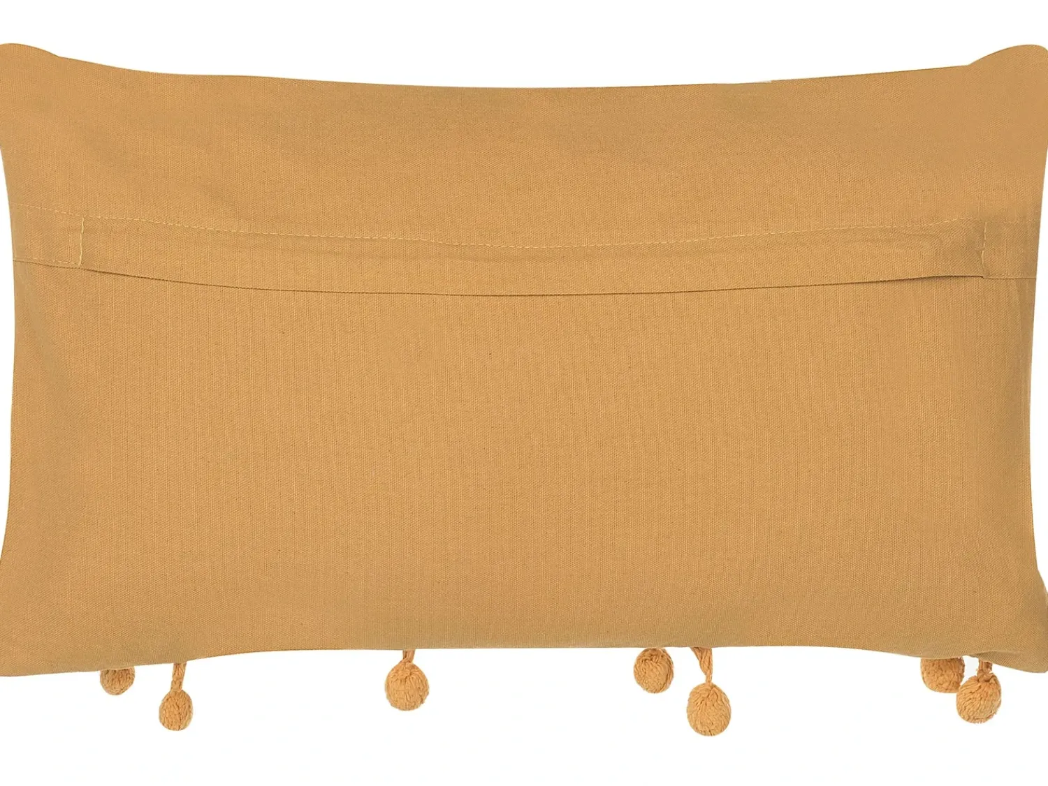 Beliani Cuscino decorativo AYROOR 30 x 50 cm Senape Trama geometrica Giallo